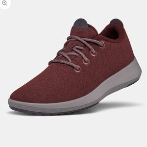 Allbirds Wool Runners Burgundy Size 8 Women Lace Up Sneakers